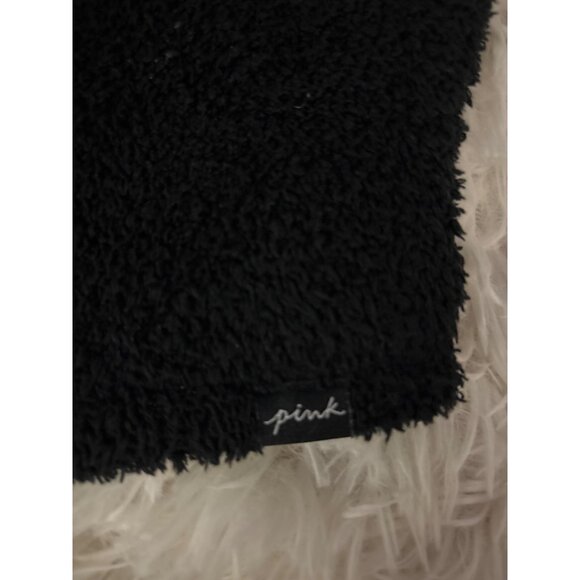 Victorias Secret Pink Fuzzy Black Sleepwear Tank Top  Soft Terry Feel XS - Picture 4 of 15